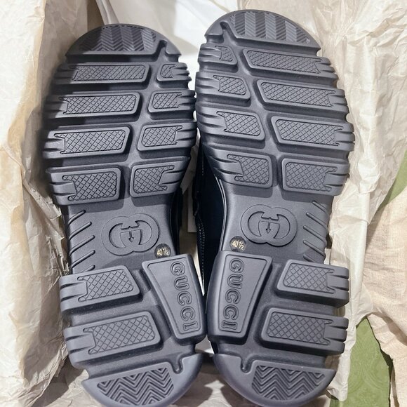 GUCCI Horsebit Creeper Loafers Platform Black Sylke Leather Wms EU 40.5 US 10.5 - Picture 13 of 15